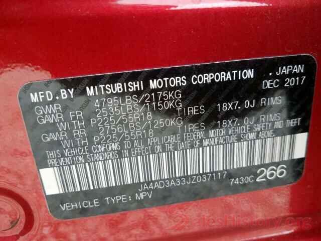 JA4AD3A33JZ037117 2018 MITSUBISHI OUTLANDER