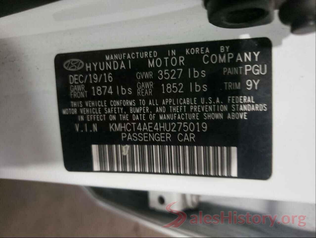 KMHCT4AE4HU275019 2017 HYUNDAI ACCENT