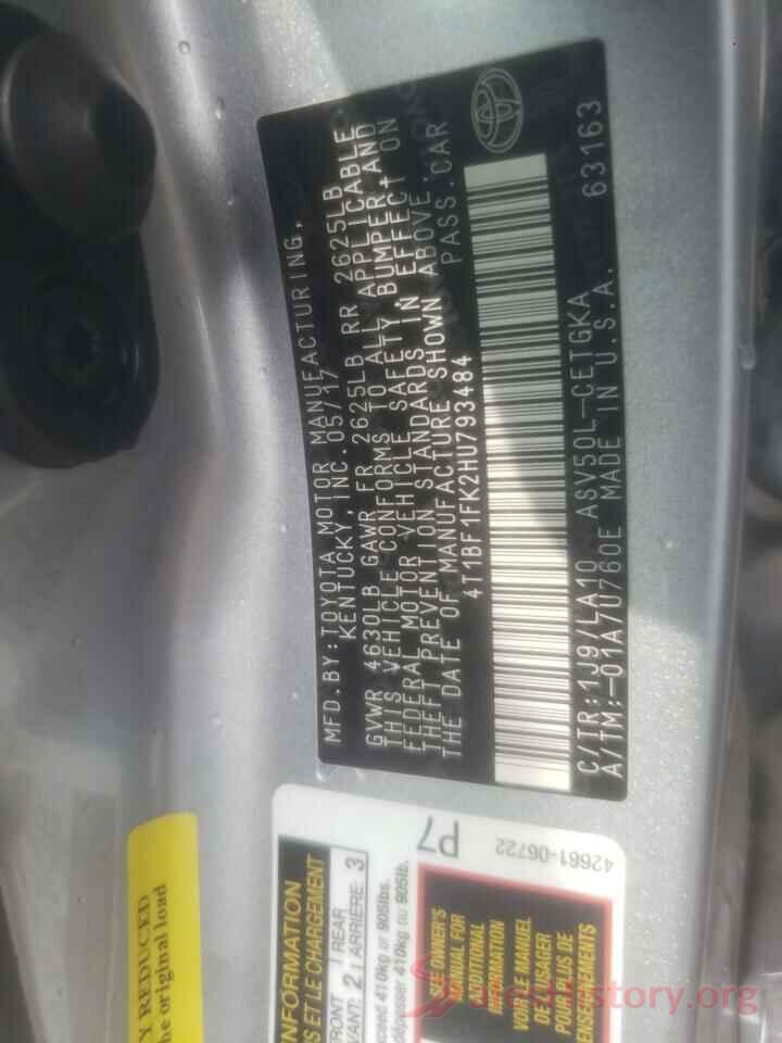 4T1BF1FK2HU793484 2017 TOYOTA CAMRY