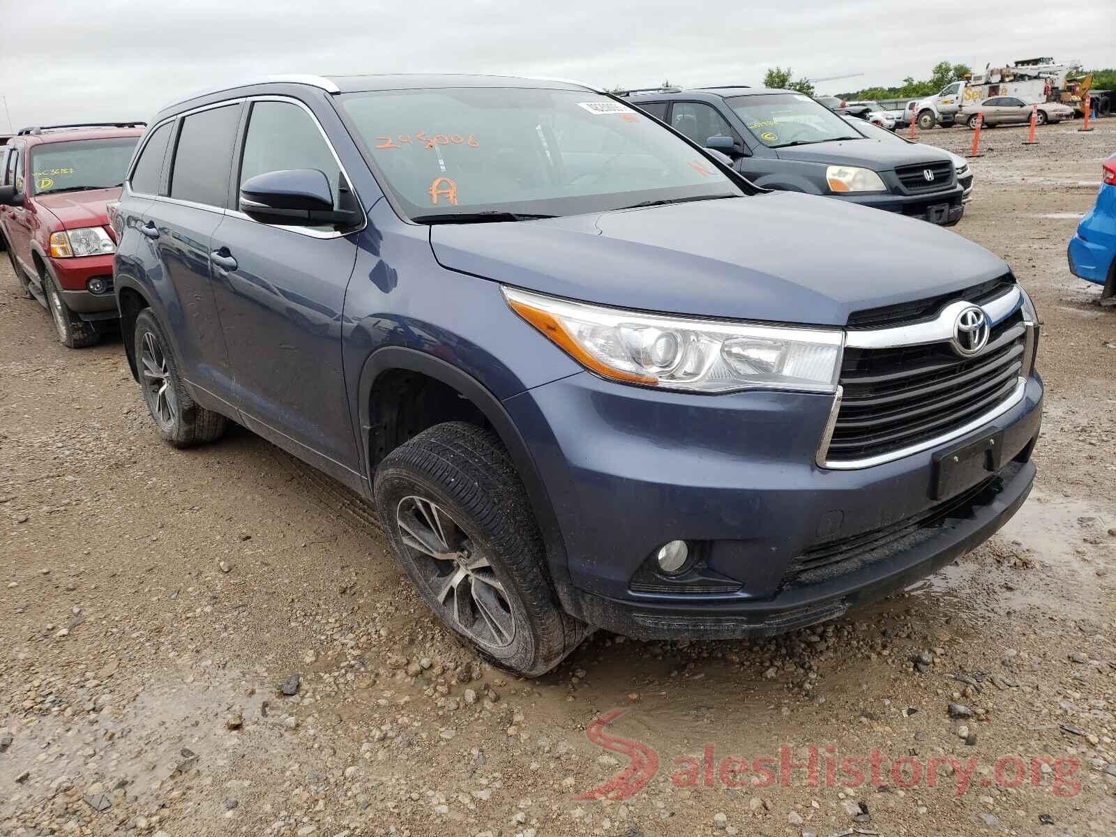 5TDJKRFH8GS245006 2016 TOYOTA HIGHLANDER