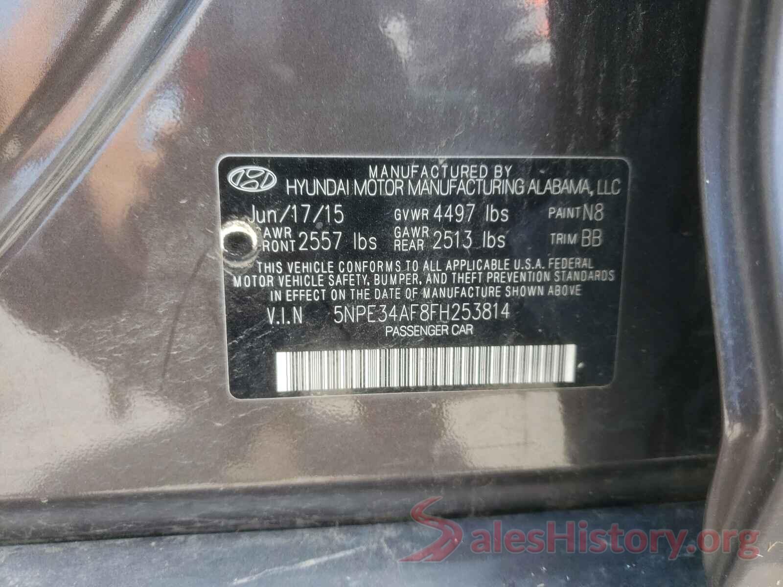 5NPE34AF8FH253814 2015 HYUNDAI SONATA