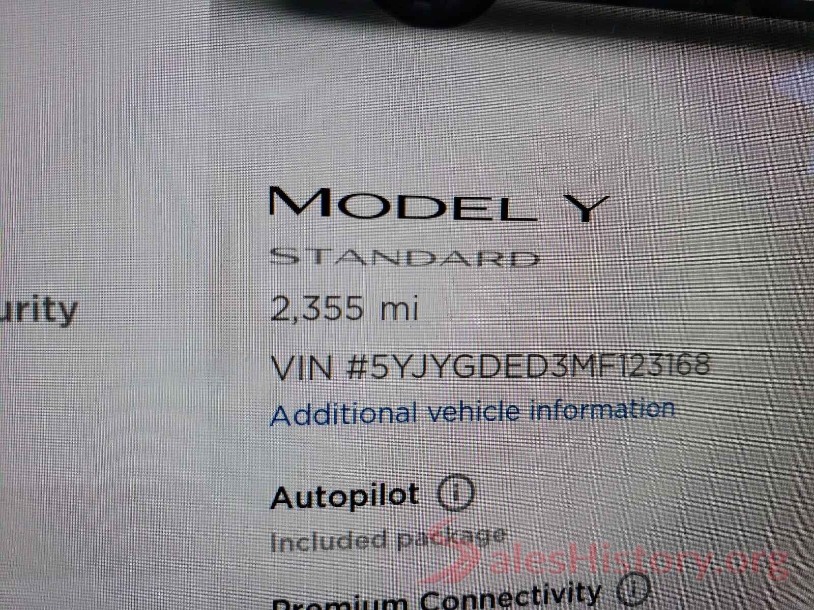 5YJYGDED3MF123168 2021 TESLA MODEL Y