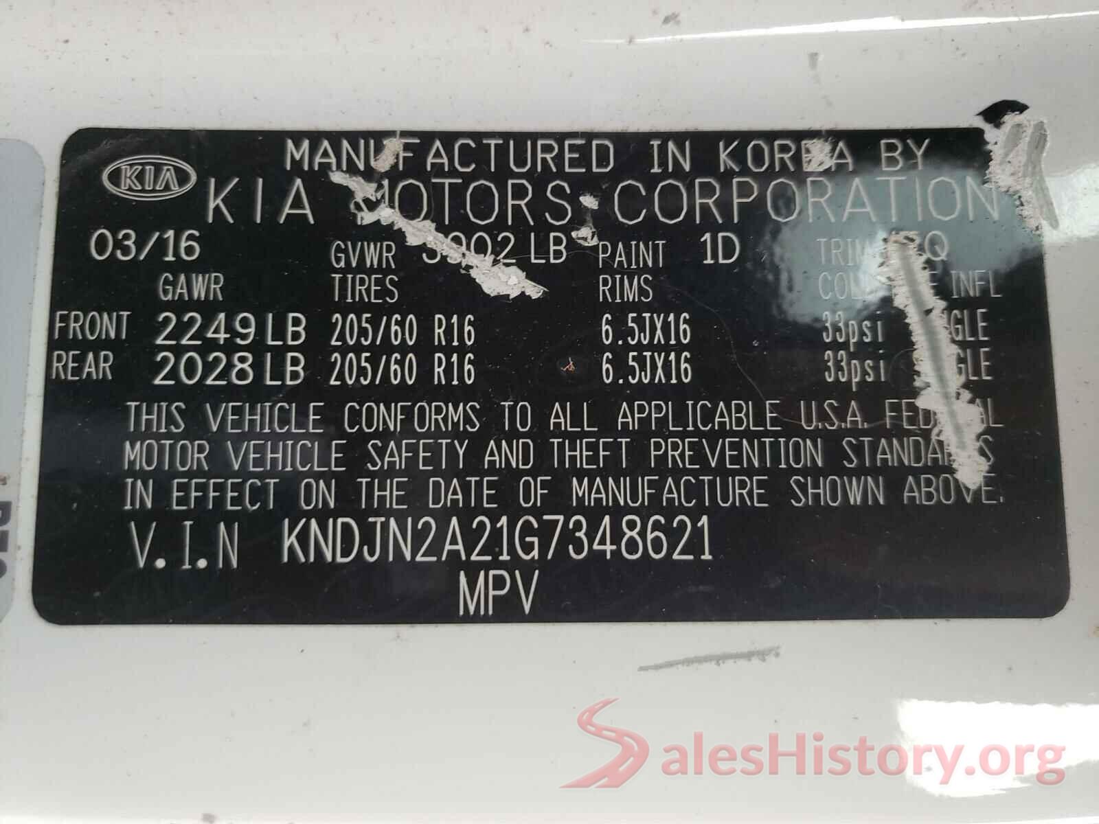 KNDJN2A21G7348621 2016 KIA SOUL