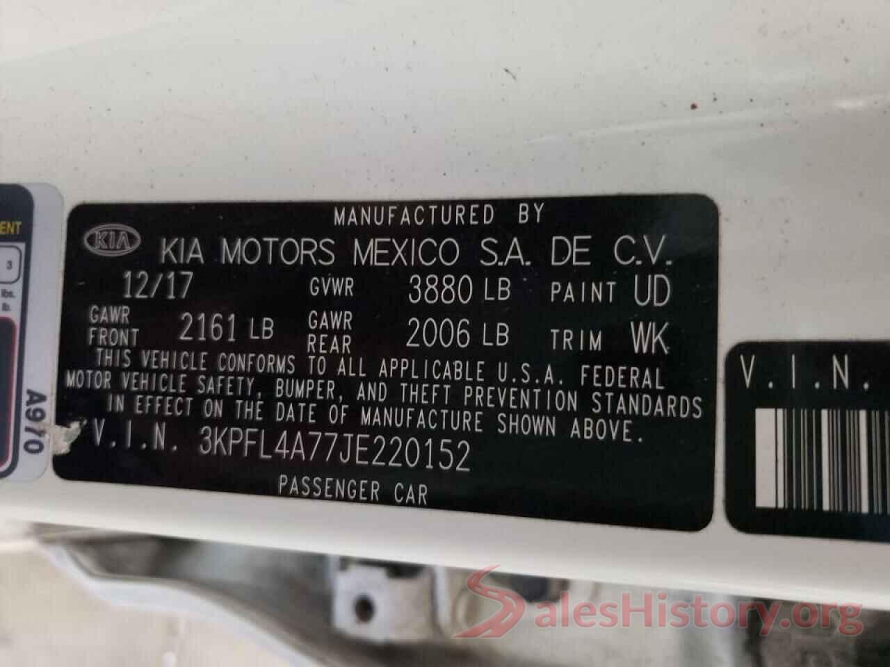 3KPFL4A77JE220152 2018 KIA FORTE