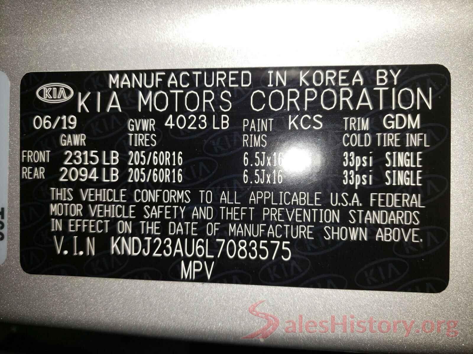 KNDJ23AU6L7083575 2020 KIA SOUL