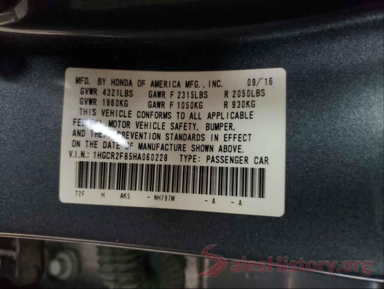 1HGCR2F85HA060228 2017 HONDA ACCORD