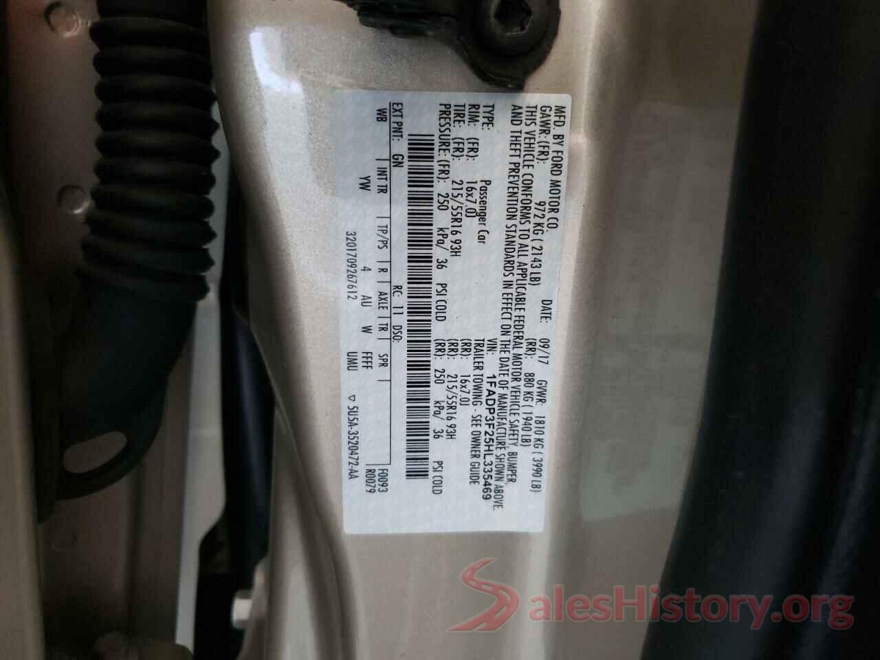 1FADP3F25HL335469 2017 FORD FOCUS