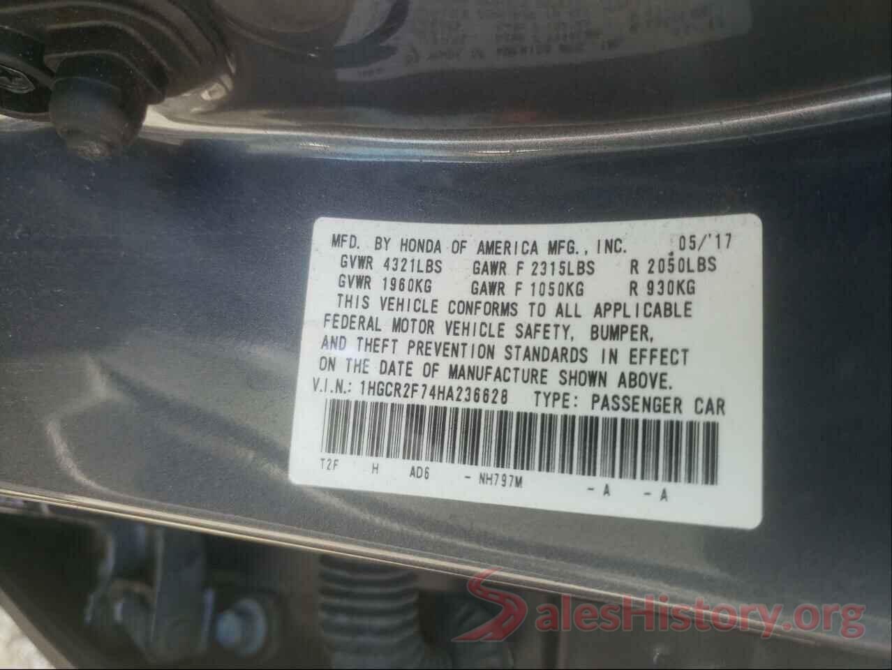 1HGCR2F74HA236628 2017 HONDA ACCORD