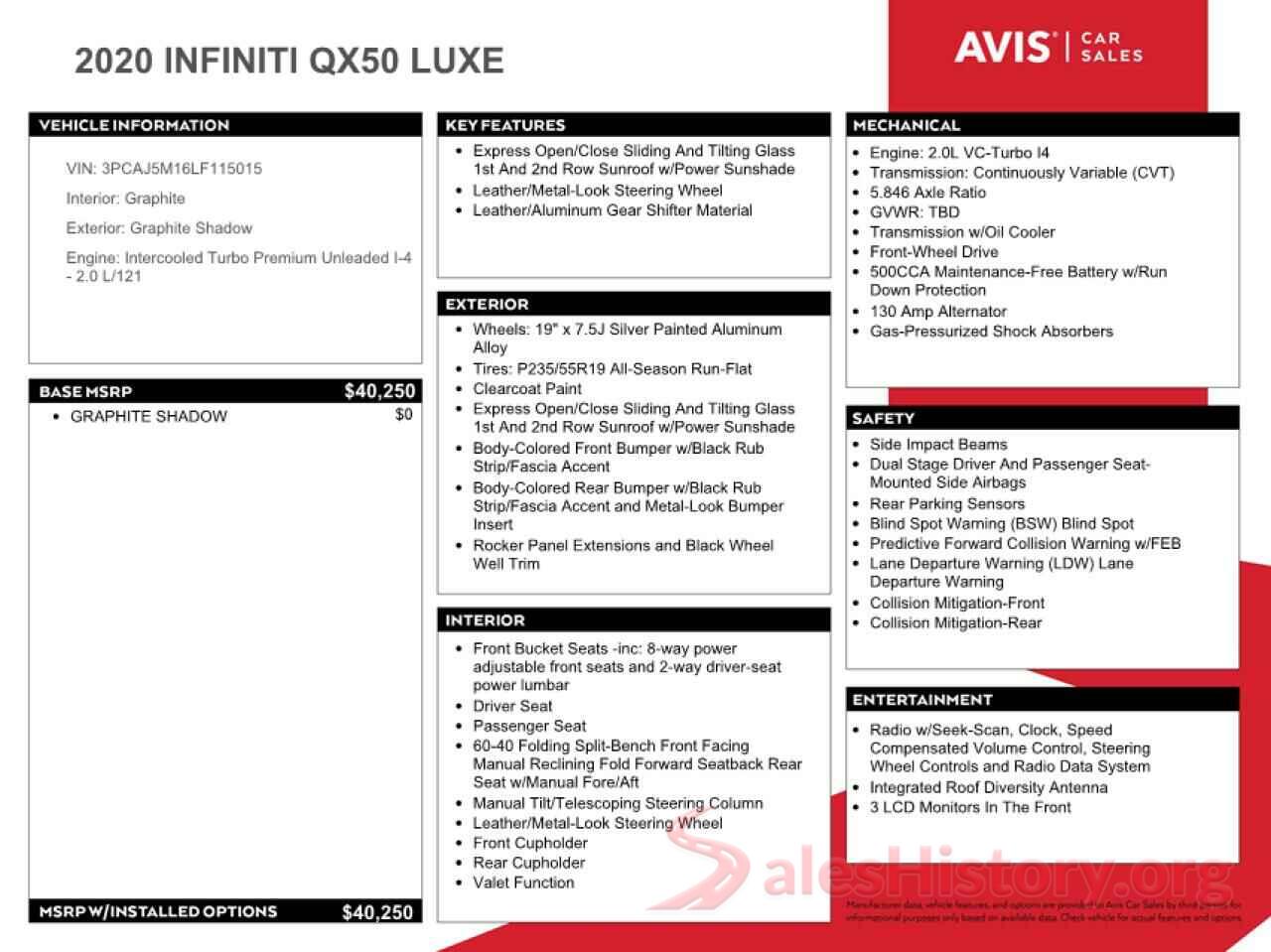 3PCAJ5M16LF115015 2020 INFINITI QX50