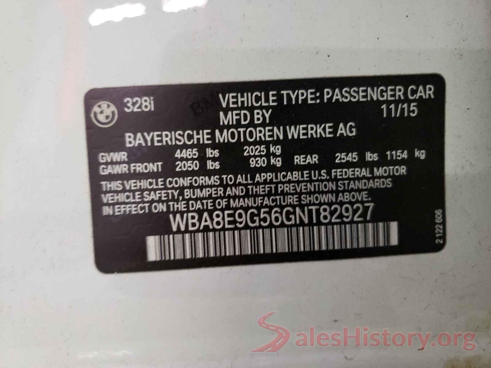 WBA8E9G56GNT82927 2016 BMW 3 SERIES