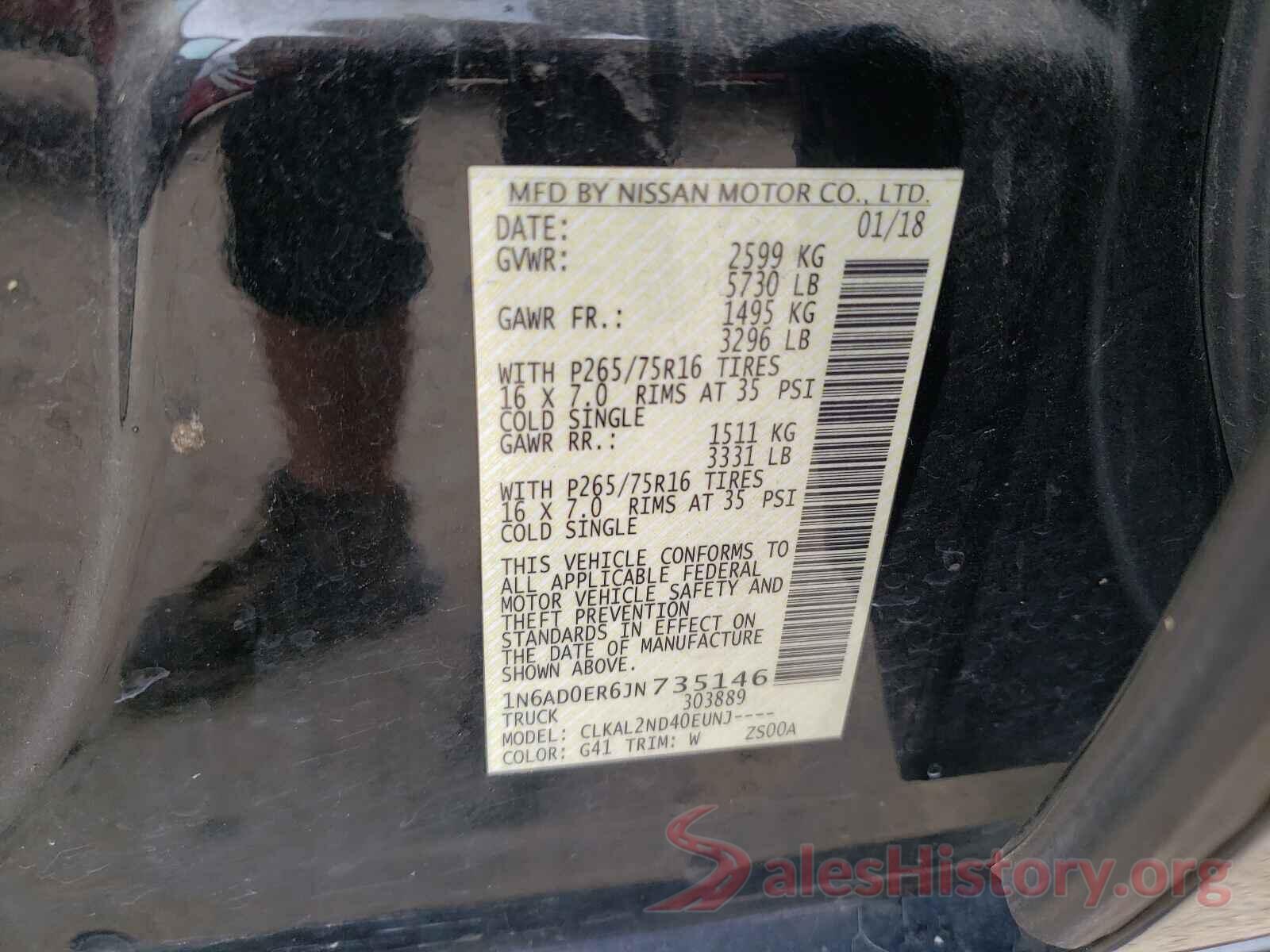 1N6AD0ER6JN735146 2018 NISSAN FRONTIER