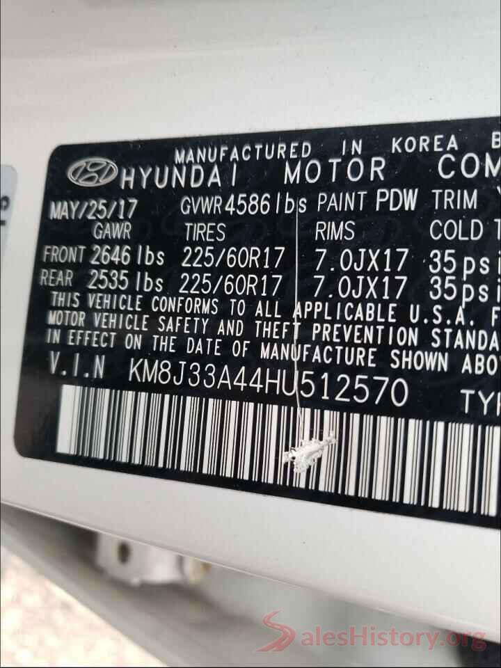 KM8J33A44HU512570 2017 HYUNDAI TUCSON