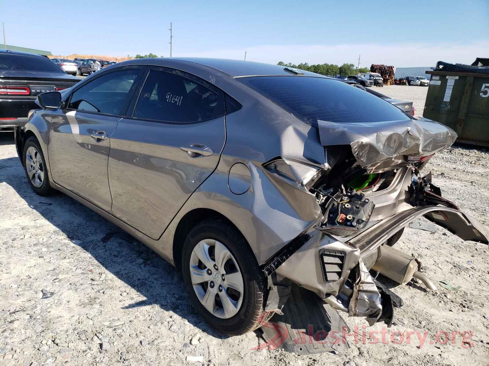 5NPDH4AE8GH771234 2016 HYUNDAI ELANTRA