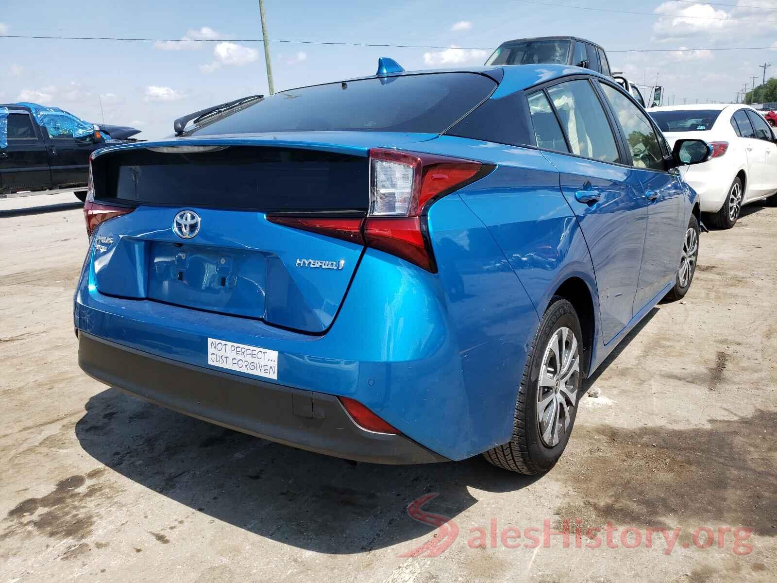 JTDL9RFU3L3021137 2020 TOYOTA PRIUS