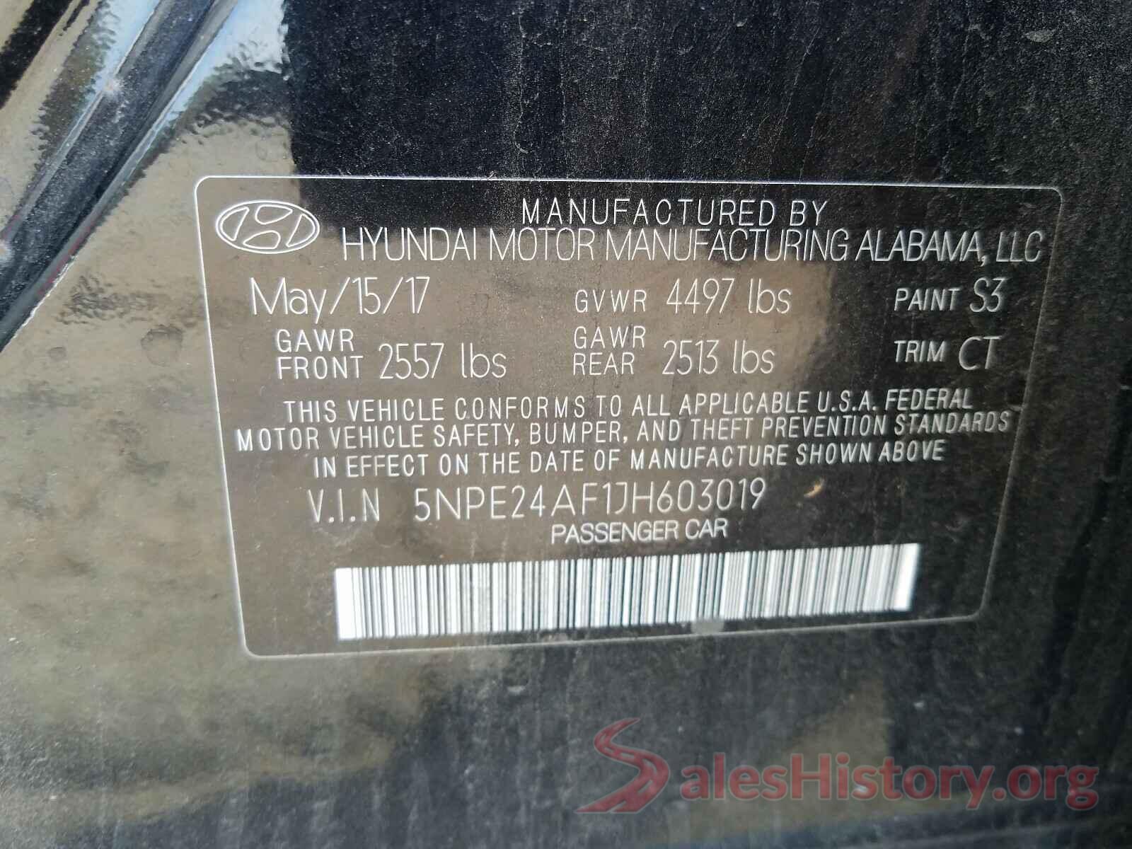 5NPE24AF1JH603019 2018 HYUNDAI SONATA