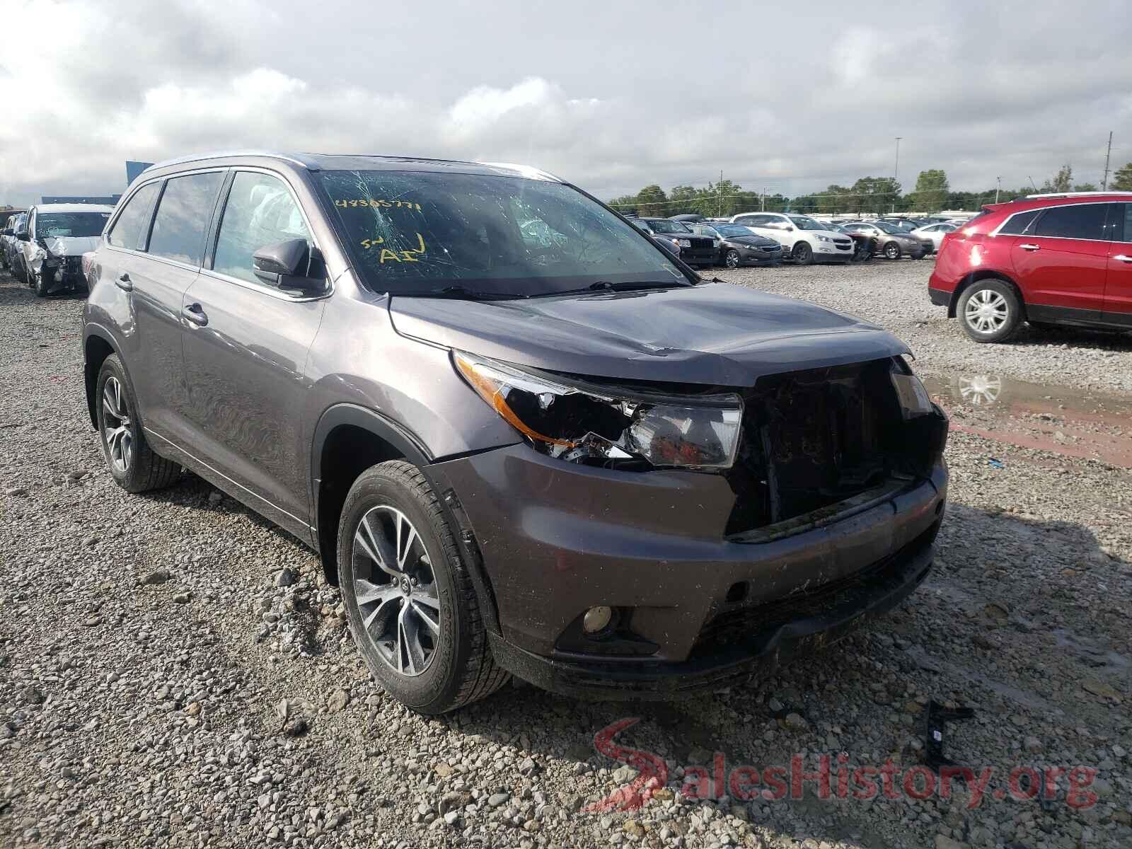 5TDJKRFH4GS298852 2016 TOYOTA HIGHLANDER