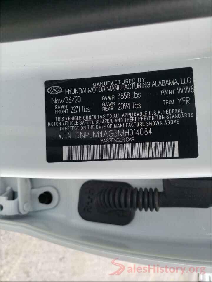 5NPLM4AG5MH014084 2021 HYUNDAI ELANTRA