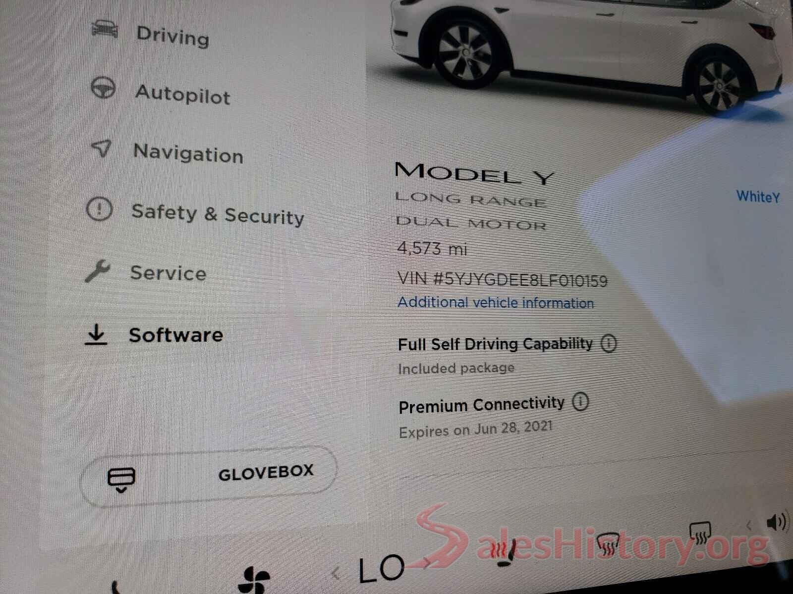 5YJYGDEE8LF010159 2020 TESLA MODEL Y