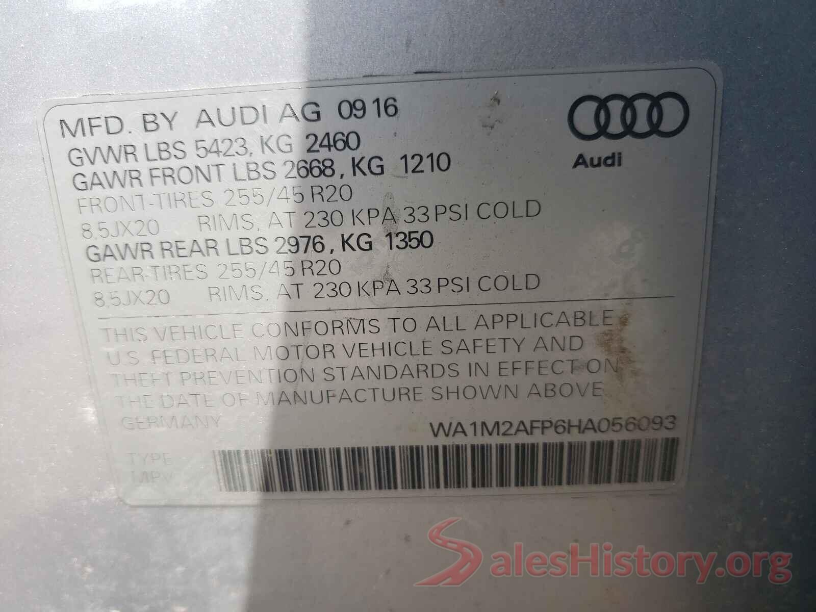 WA1M2AFP6HA056093 2017 AUDI Q5