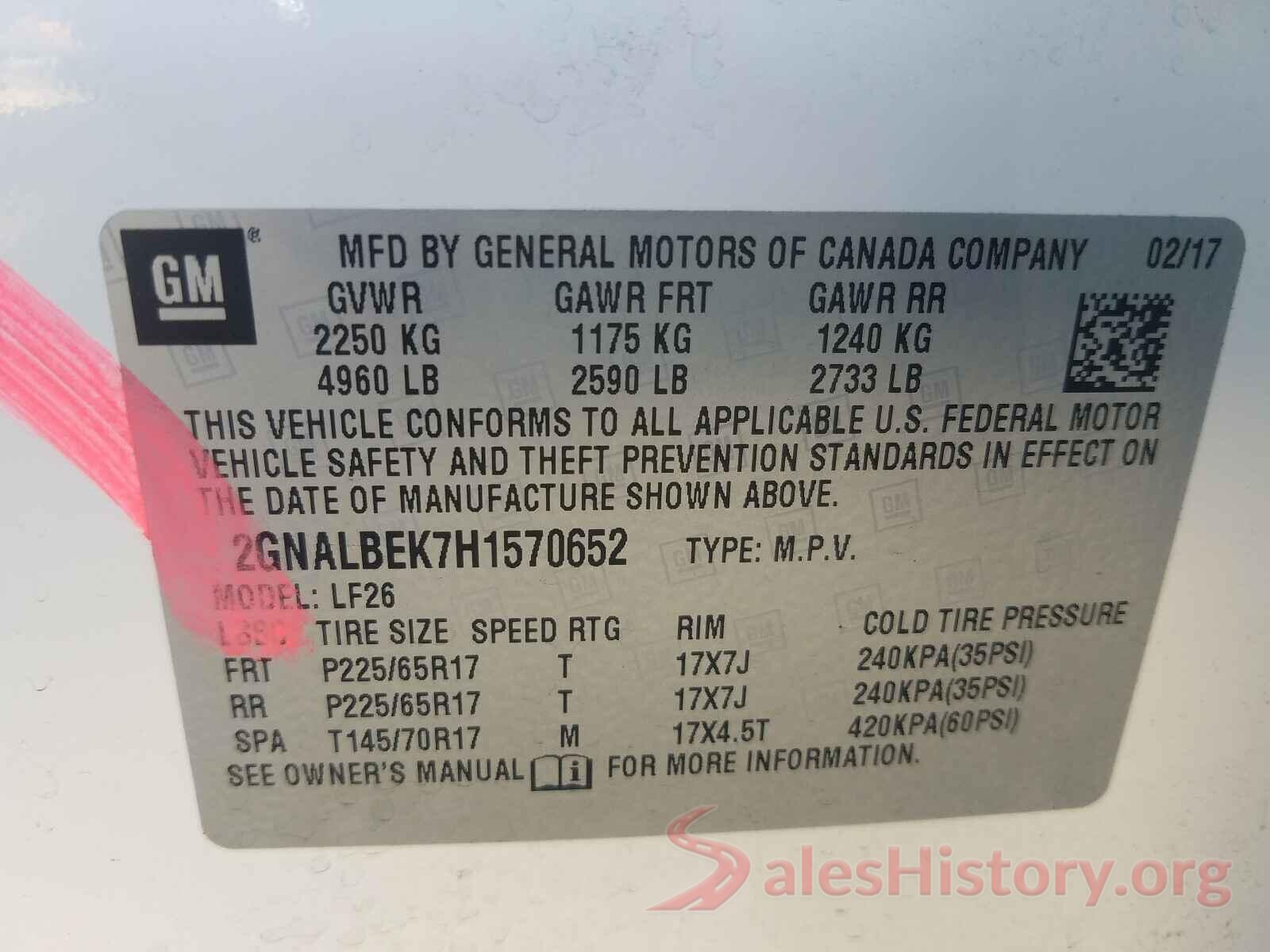 2GNALBEK7H1570652 2017 CHEVROLET EQUINOX