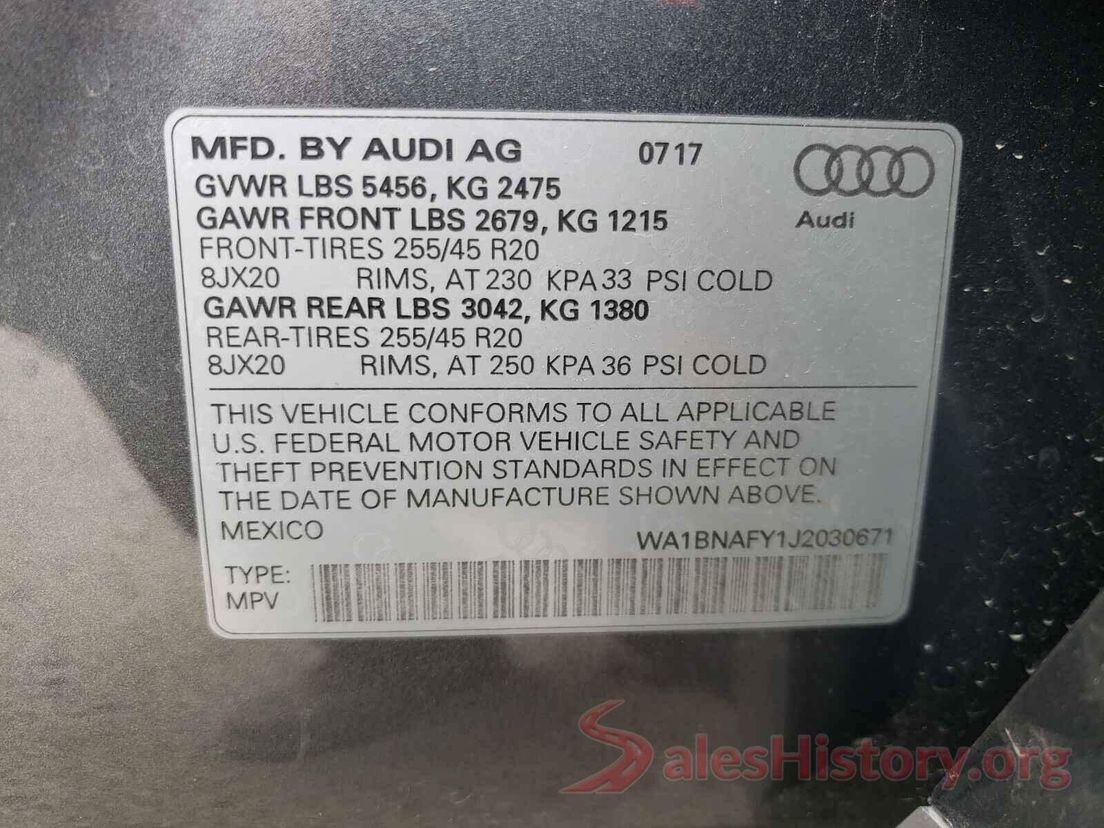 WA1BNAFY1J2030671 2018 AUDI Q5