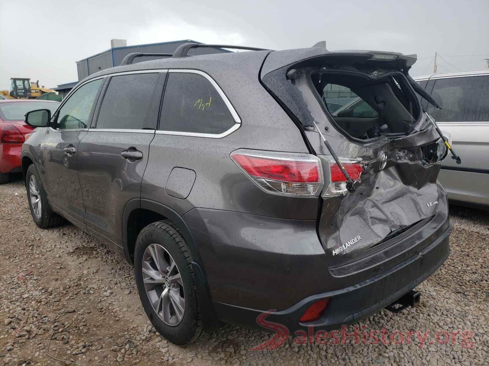 5TDBKRFHXGS295409 2016 TOYOTA HIGHLANDER