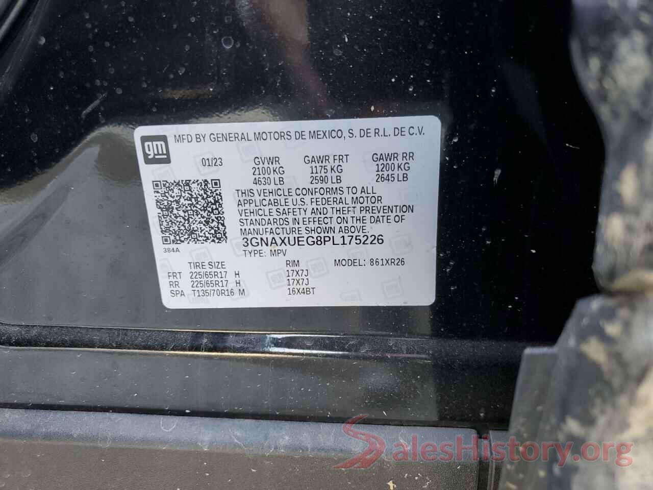 3GNAXUEG8PL175226 2023 CHEVROLET EQUINOX