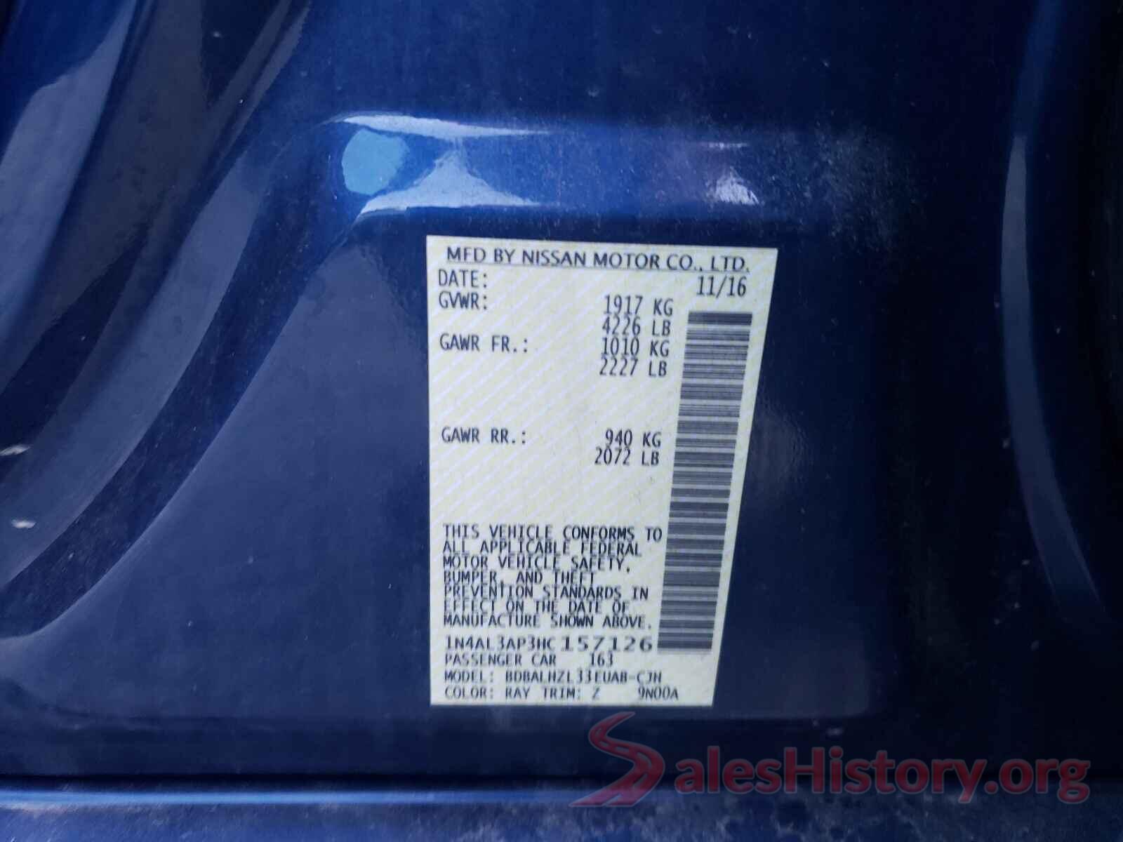 1N4AL3AP3HC157126 2017 NISSAN ALTIMA