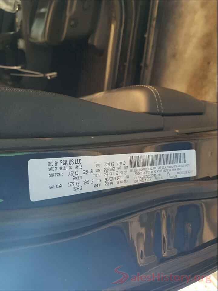 1C4SDJCT5KC582493 2019 DODGE DURANGO