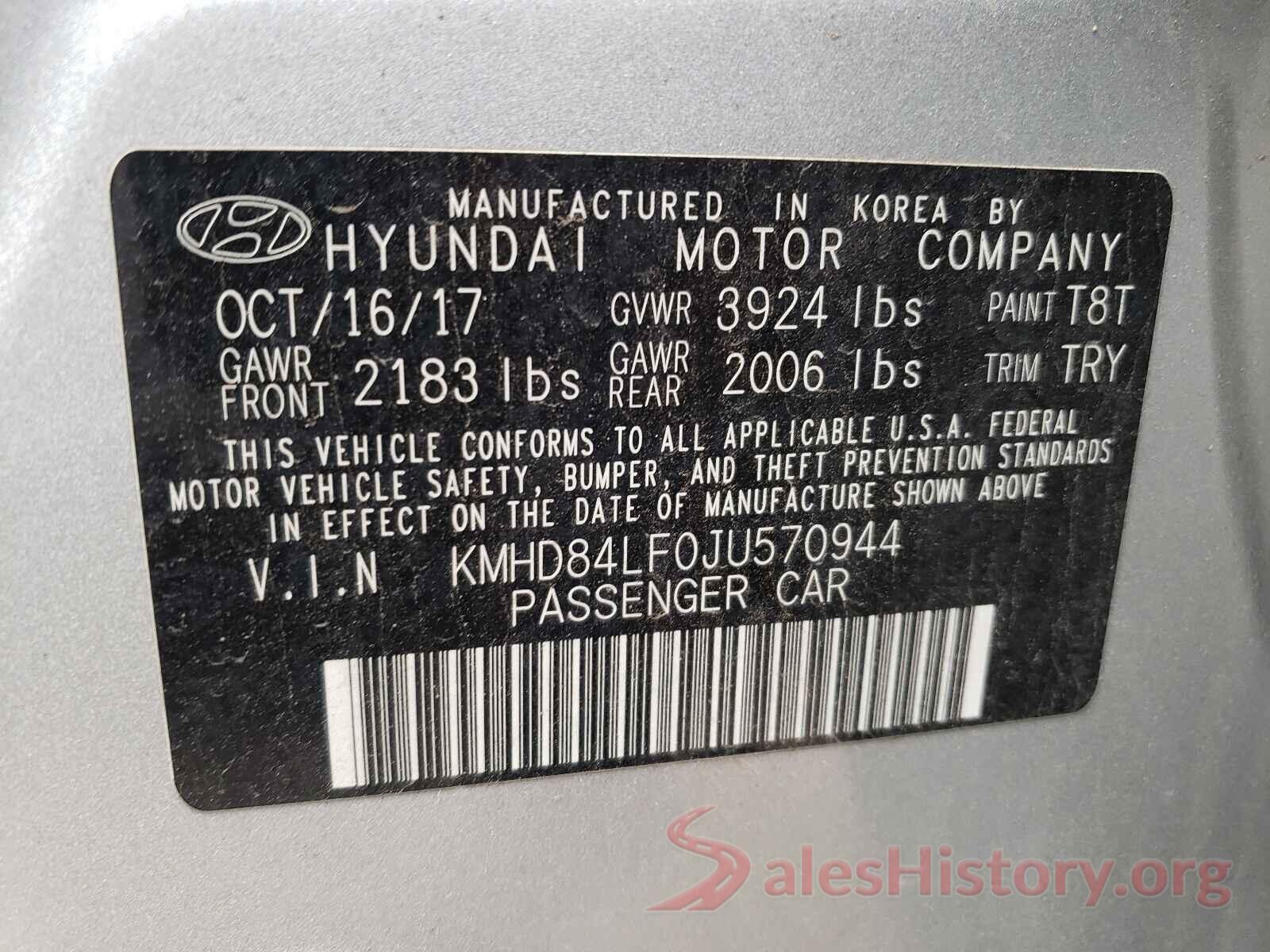 KMHD84LF0JU570944 2018 HYUNDAI ELANTRA