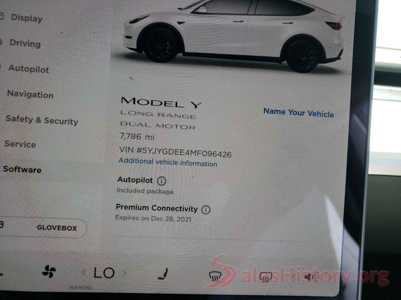 5YJYGDEE4MF096426 2021 TESLA MODEL Y