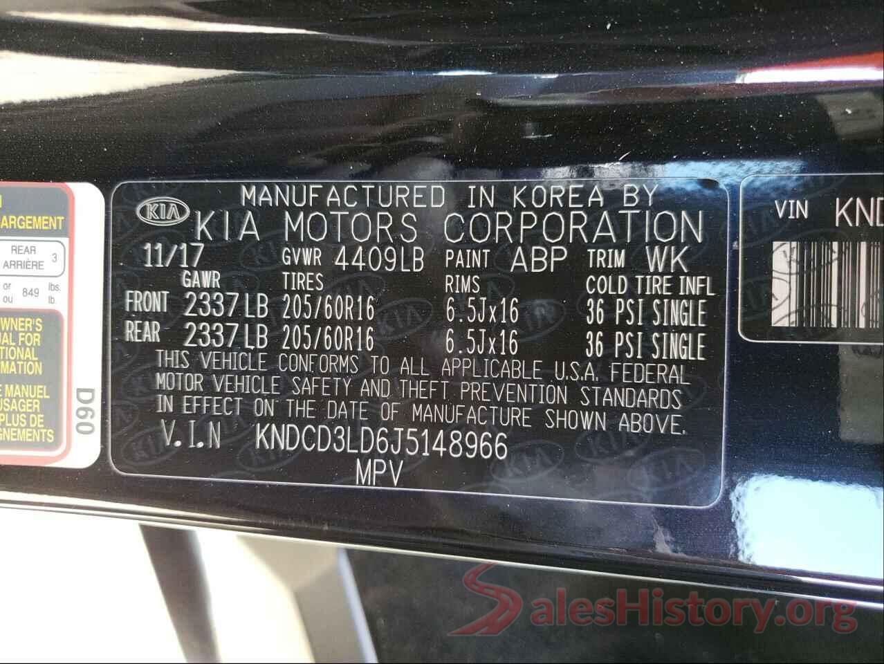 KNDCD3LD6J5148966 2018 KIA NIRO