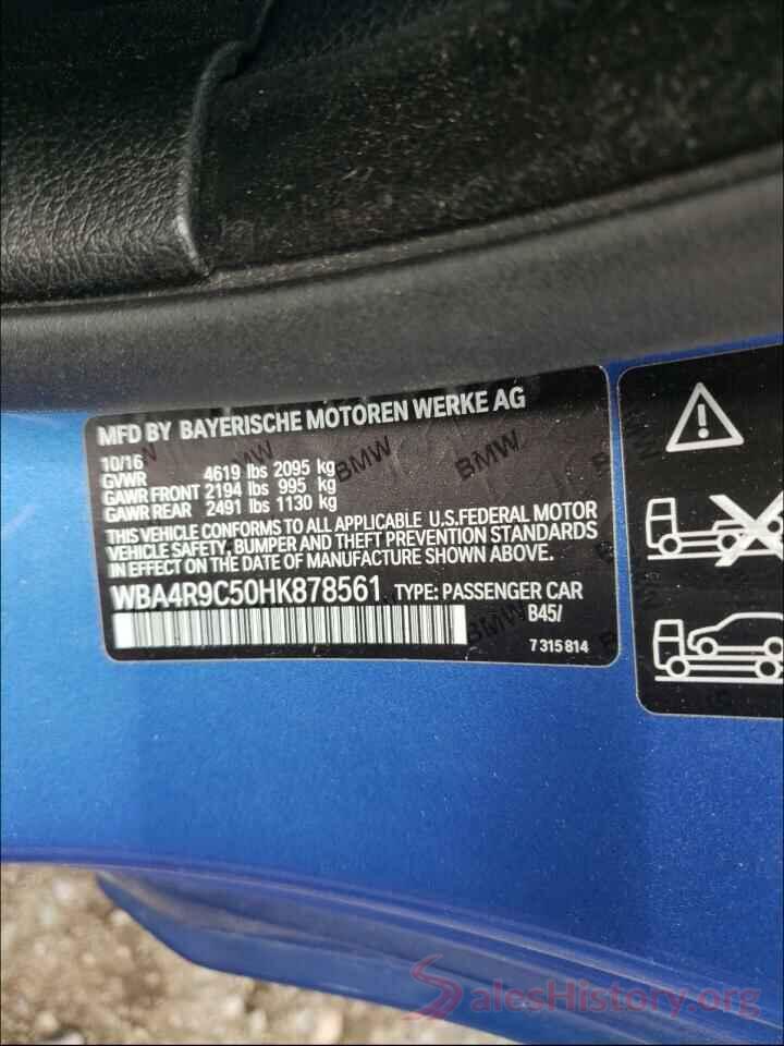 WBA4R9C50HK878561 2017 BMW 4 SERIES