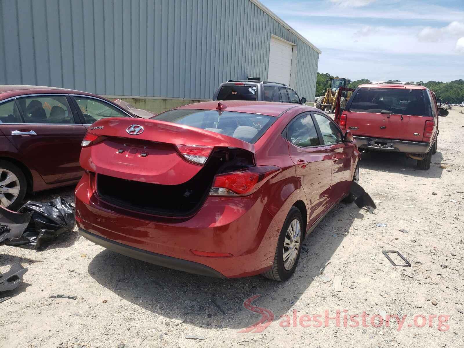 5NPDH4AE9GH693692 2016 HYUNDAI ELANTRA