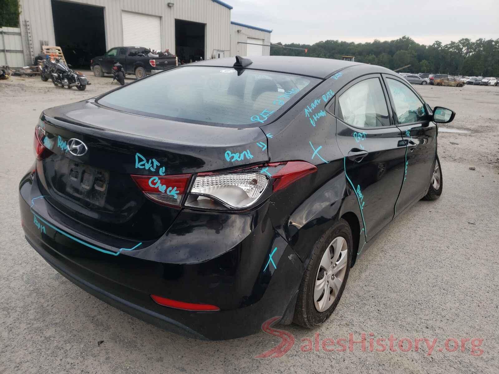 5NPDH4AE8GH781438 2016 HYUNDAI ELANTRA