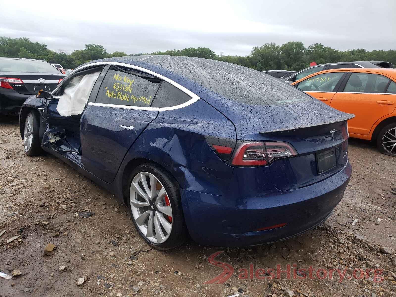 5YJ3E1EB3KF393088 2019 TESLA MODEL 3