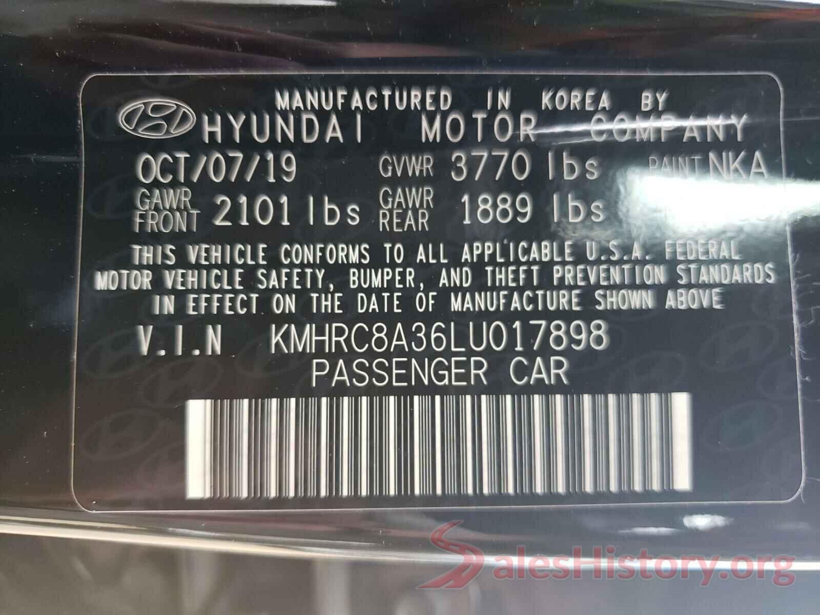 KMHRC8A36LU017898 2020 HYUNDAI VENUE