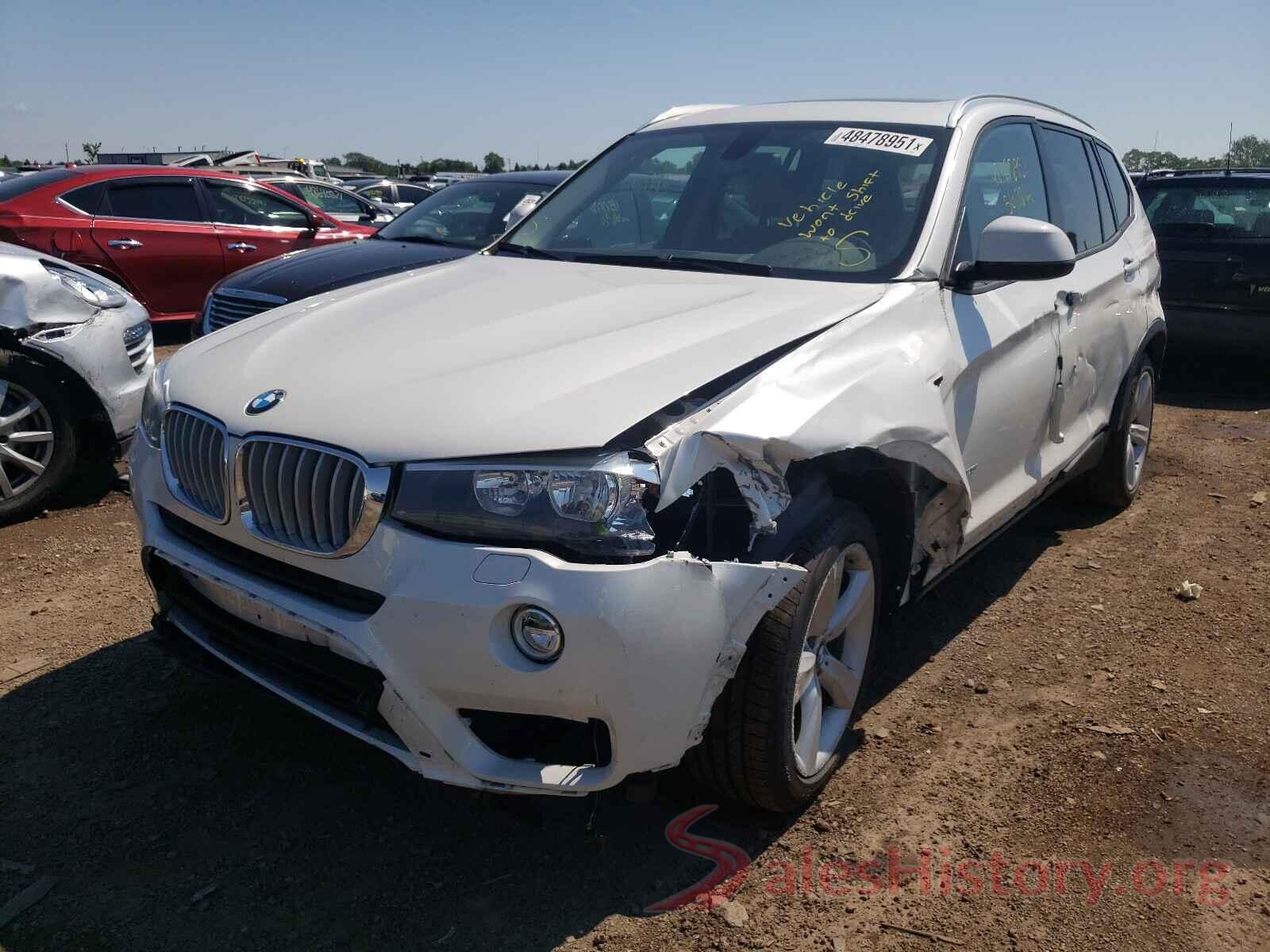 5UXWX9C52H0D98438 2017 BMW X3