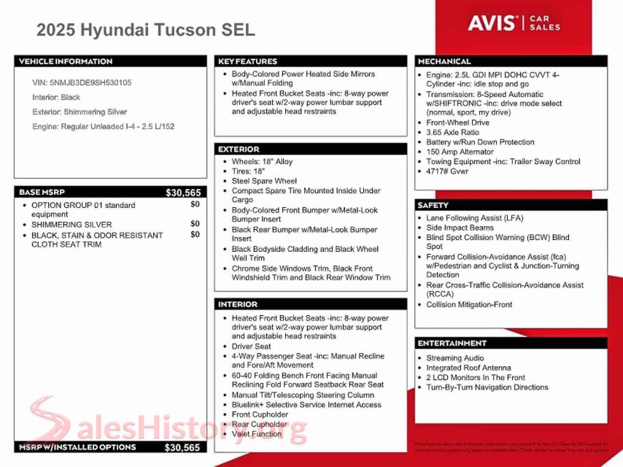 2025 HYUNDAI TUCSON VIN 5NMJB3DE9SH530105, trunk area