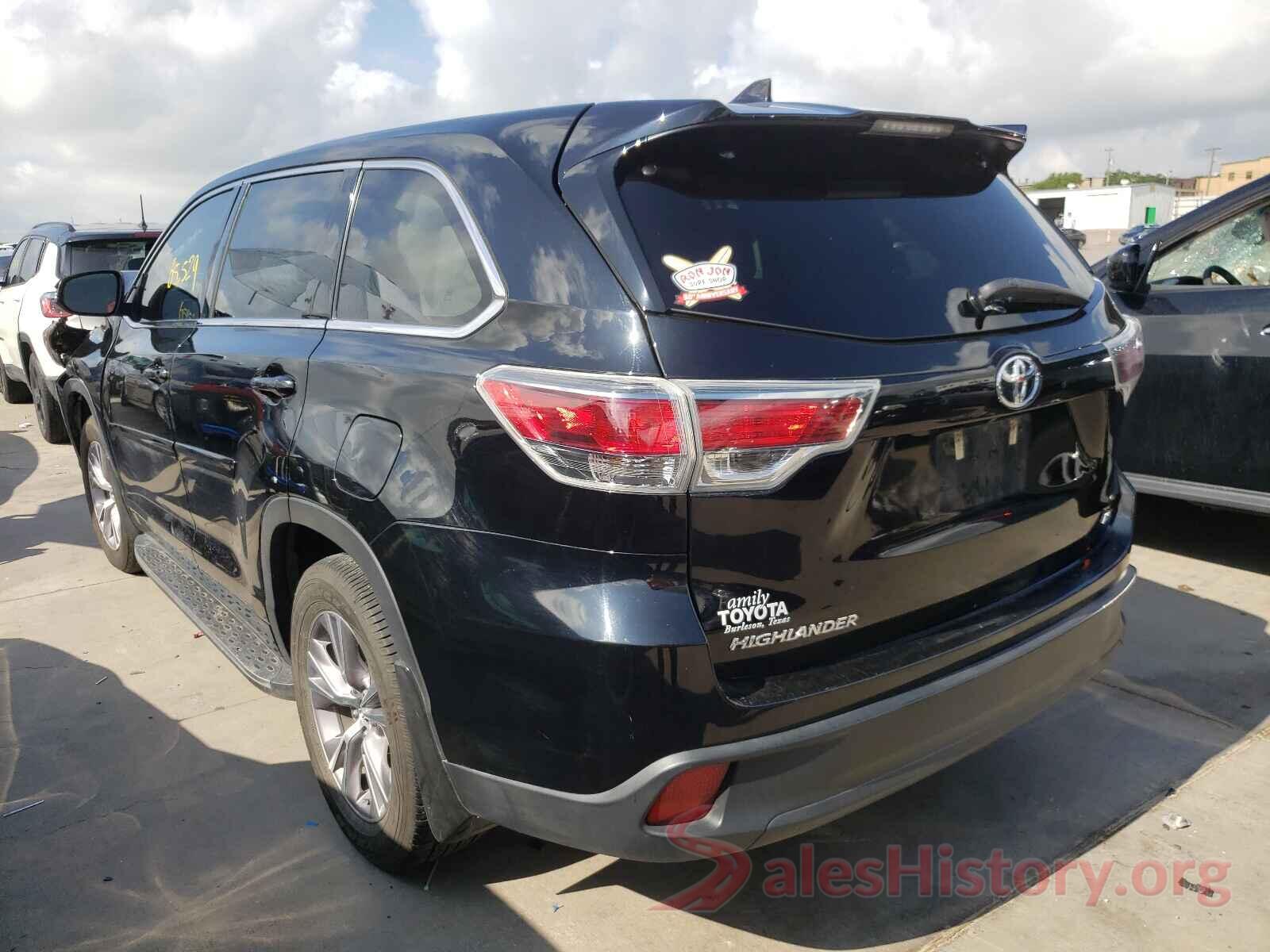 5TDZKRFH0GS137580 2016 TOYOTA HIGHLANDER