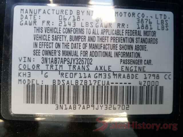 3N1AB7AP9JY326702 2018 NISSAN SENTRA