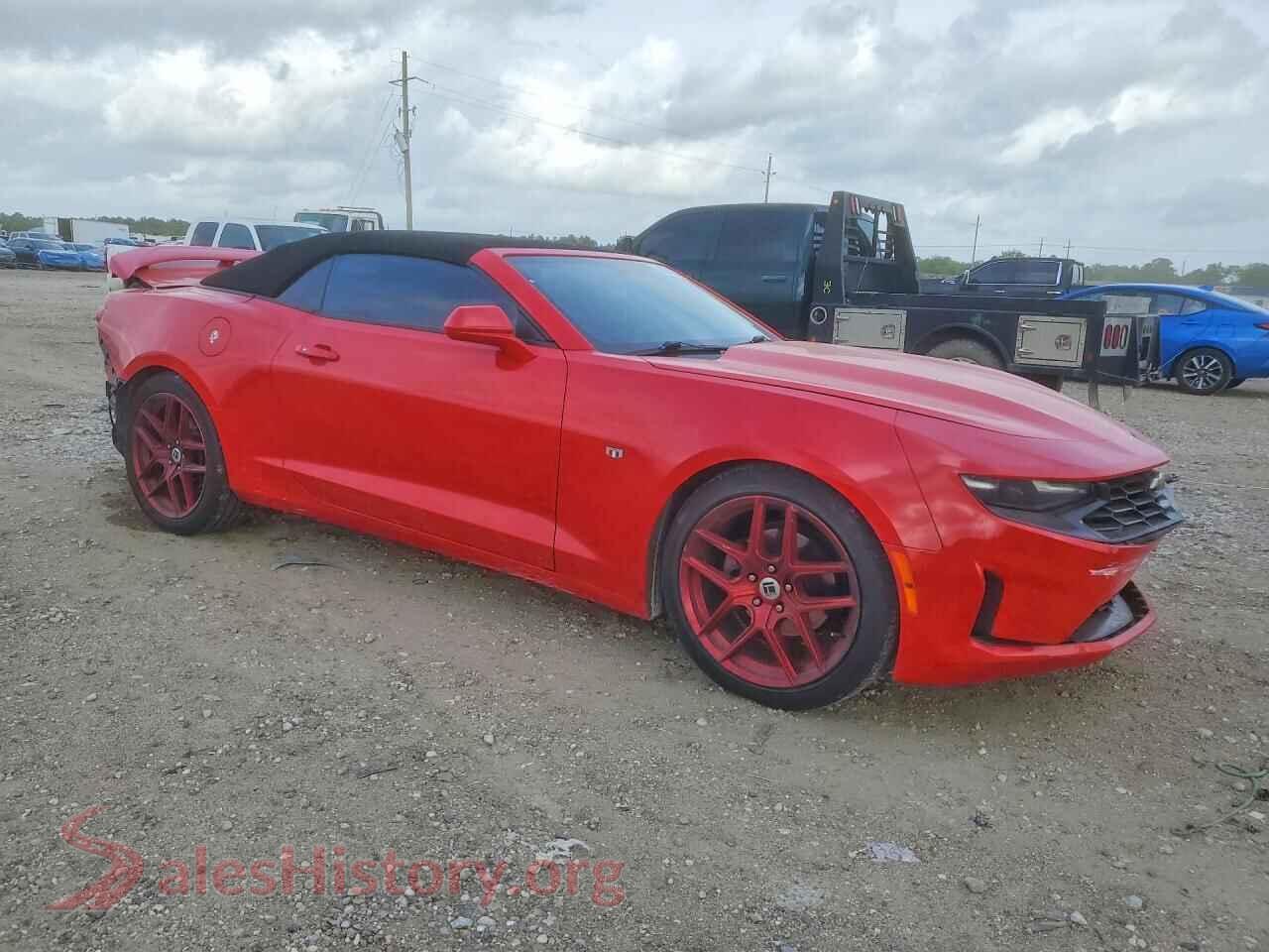 2020 CHEVROLET CAMARO VIN 1G1FB3DS4L0105428, rear 3/4 view