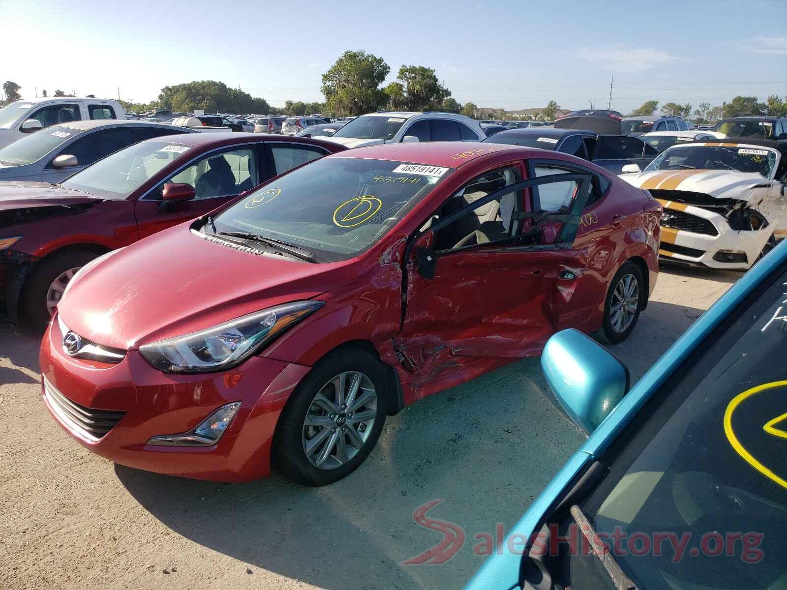 KMHDH4AEXGU526971 2016 HYUNDAI ELANTRA