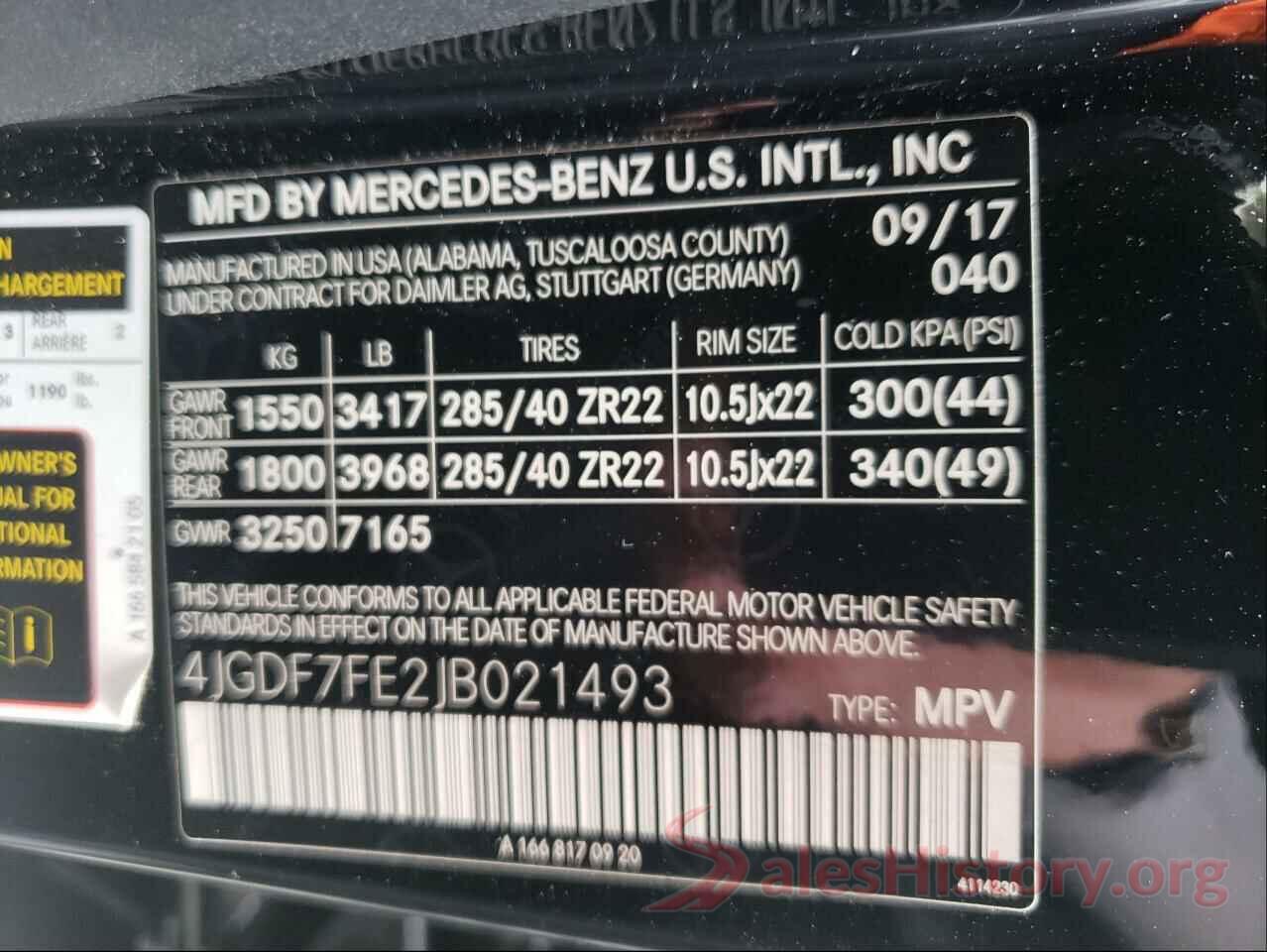 4JGDF7FE2JB021493 2018 MERCEDES-BENZ GLS-CLASS