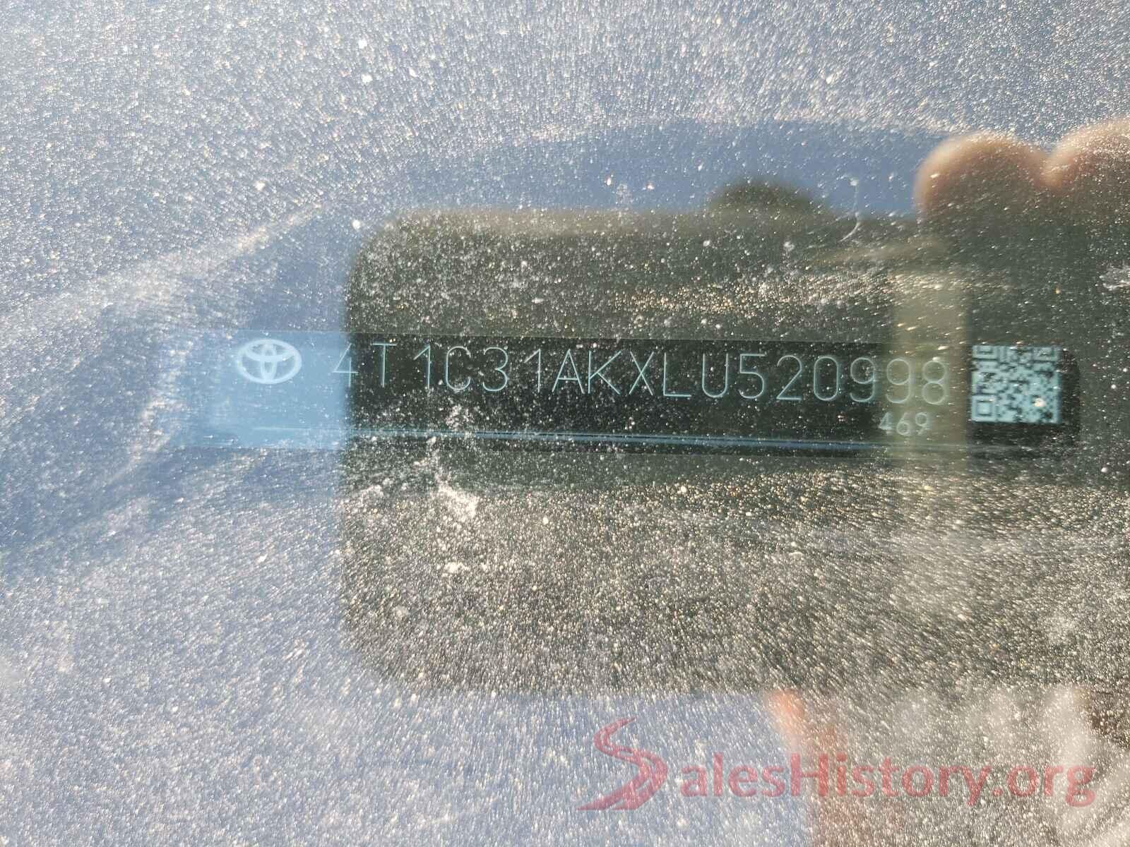 4T1C31AKXLU520998 2020 TOYOTA CAMRY