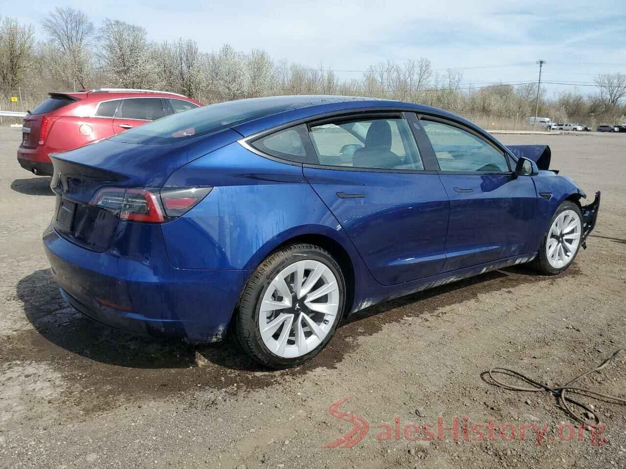 5YJ3E1EA6NF371582 2022 TESLA MODEL 3