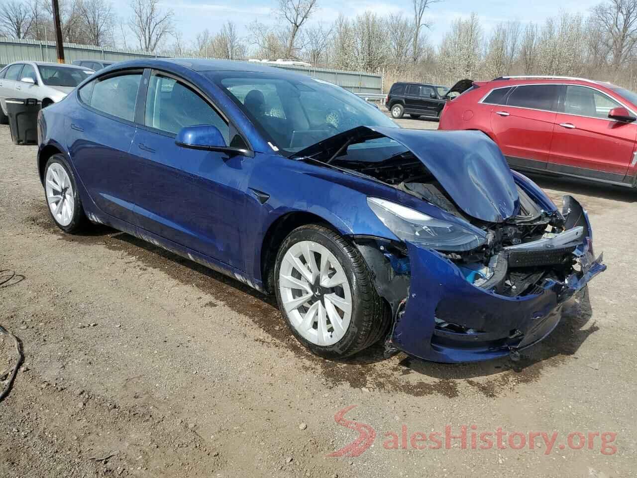 5YJ3E1EA6NF371582 2022 TESLA MODEL 3