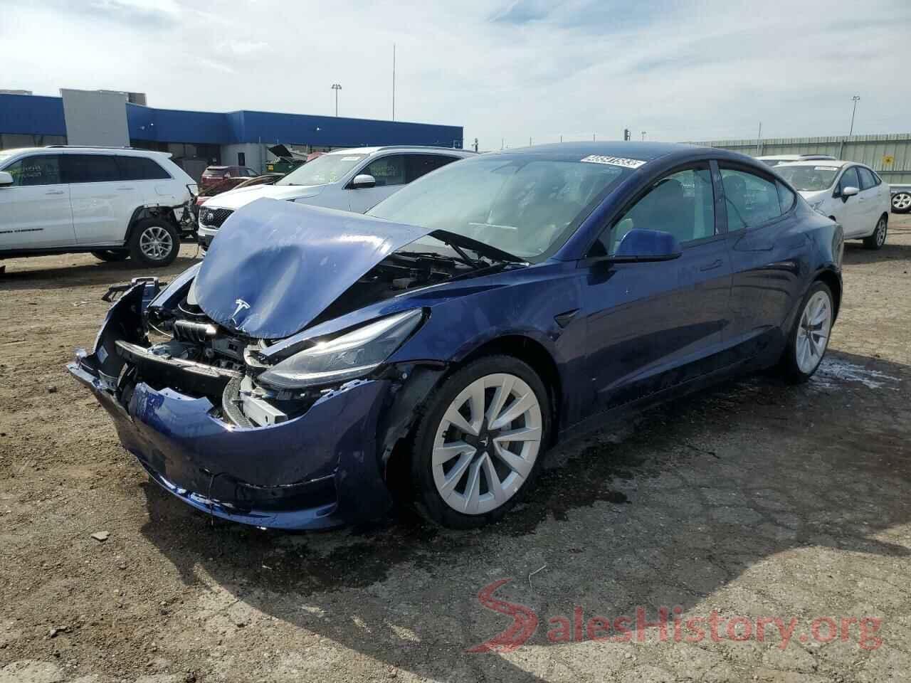 5YJ3E1EA6NF371582 2022 TESLA MODEL 3