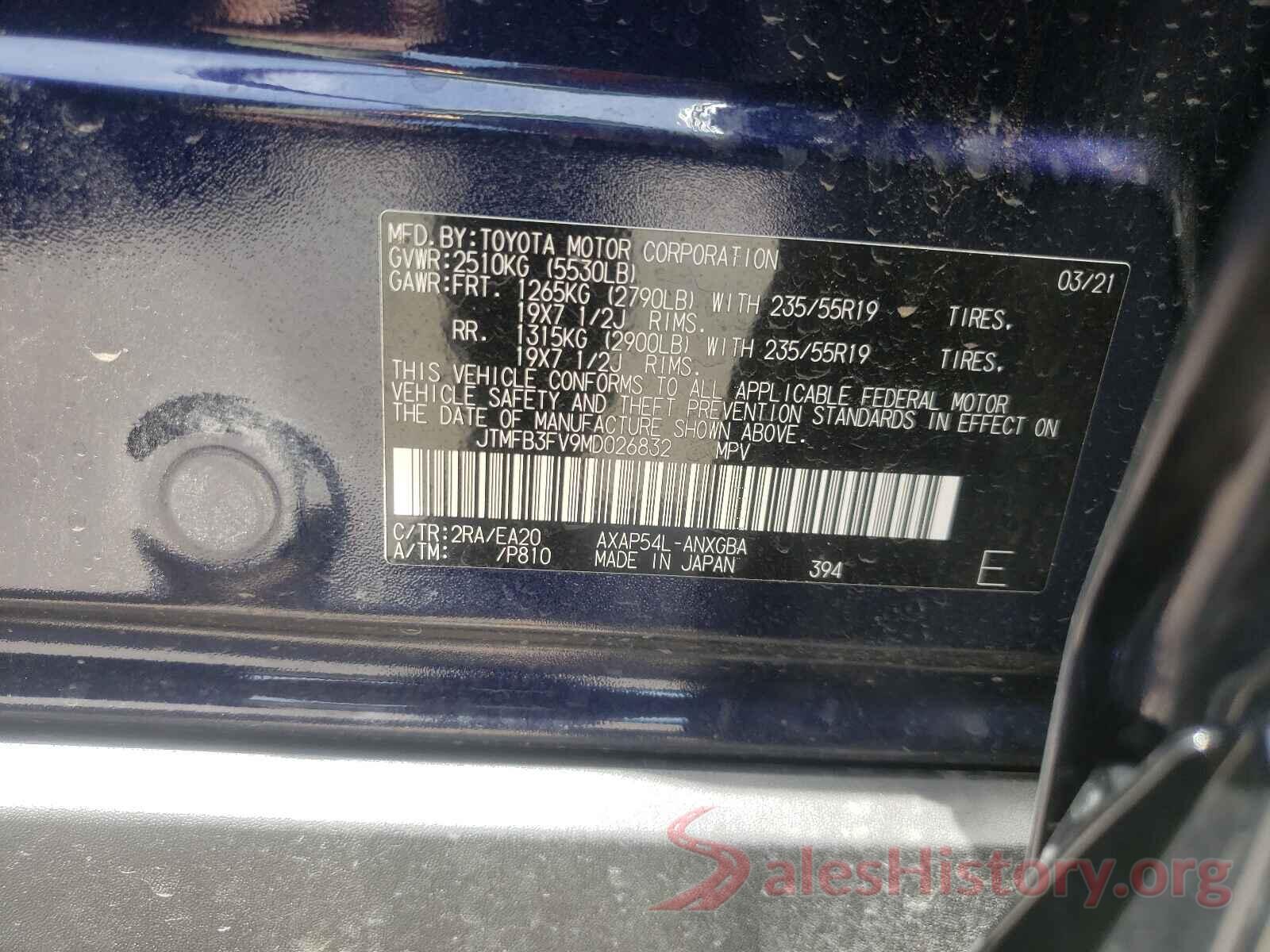 JTMFB3FV9MD026832 2021 TOYOTA RAV4