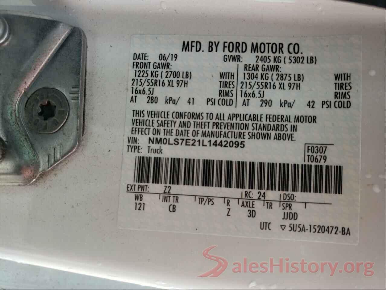 NM0LS7E21L1442095 2020 FORD TRANSIT CO